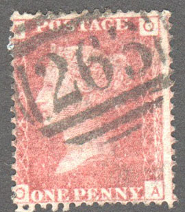 Great Britain Scott 33 Used Plate 118 - OA - Click Image to Close